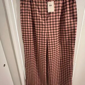 New with tags Anthropologie Pink Plaid Pants